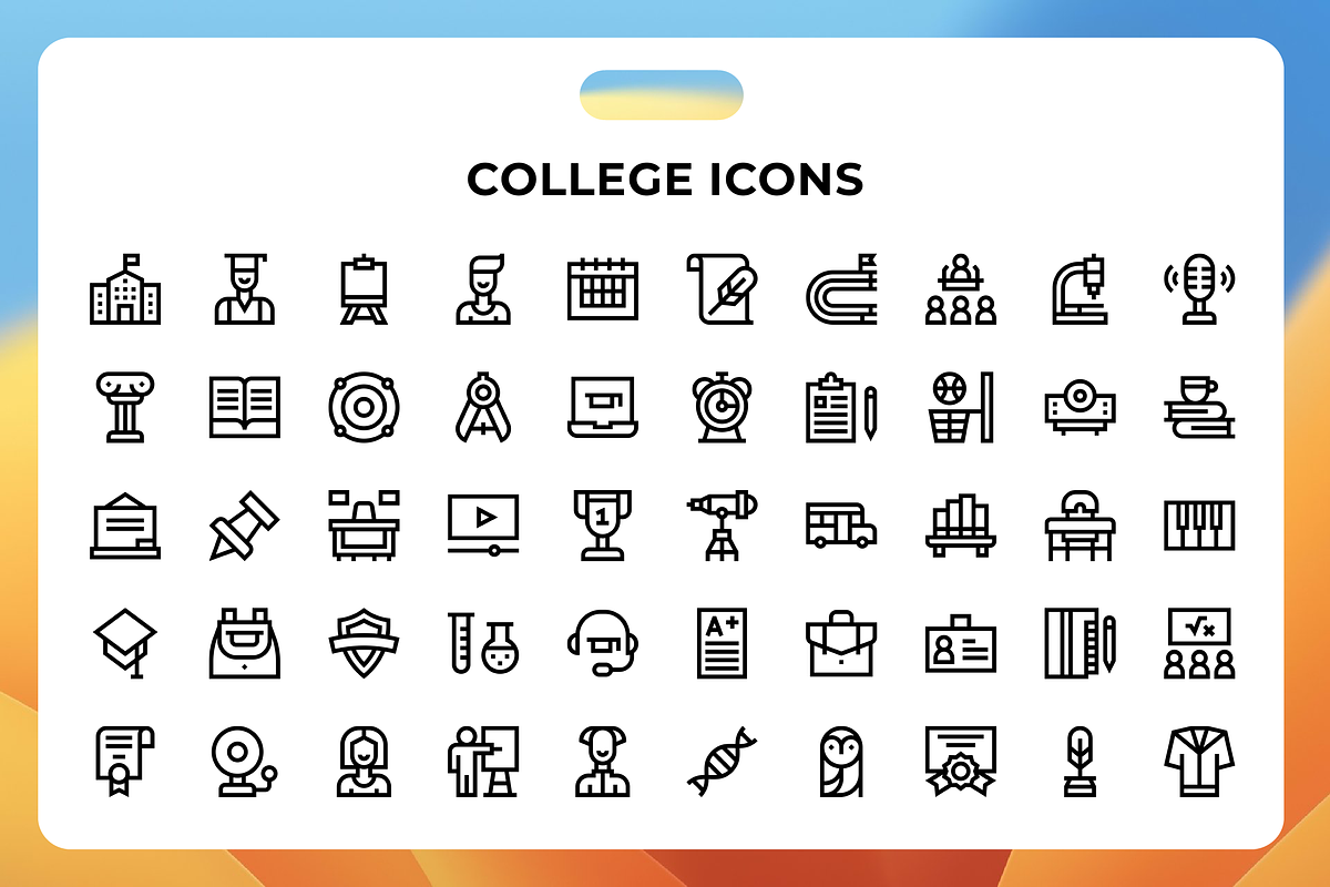 College Icons, a Duotone Icon by Wencory (Photo 1 of 3)