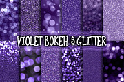 Violet Bokeh & Glitter Backgrounds, a Texture Graphic by Paper Element (Thumbnail 1 of 3)