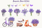 Watercolor Lavender Clipart Provence, a Decorative Illustration by Where summer is (Thumbnail 5 of 13)