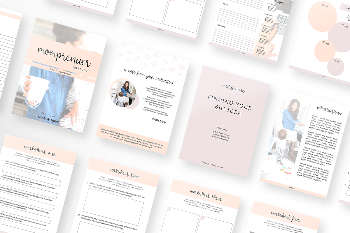 Momprenuer Canva Workbook Indesign, a Magazine Template by VanessaRyan.co (Photo 4 of 4)