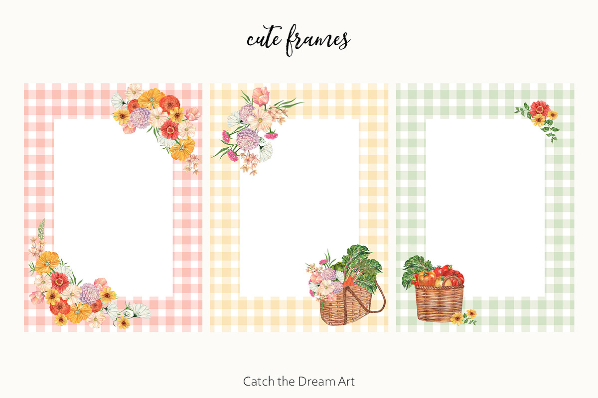 Fresh Off the Market Farm Watercolor, a Food Illustration by Catch the Dream Art (Photo 10 of 12)