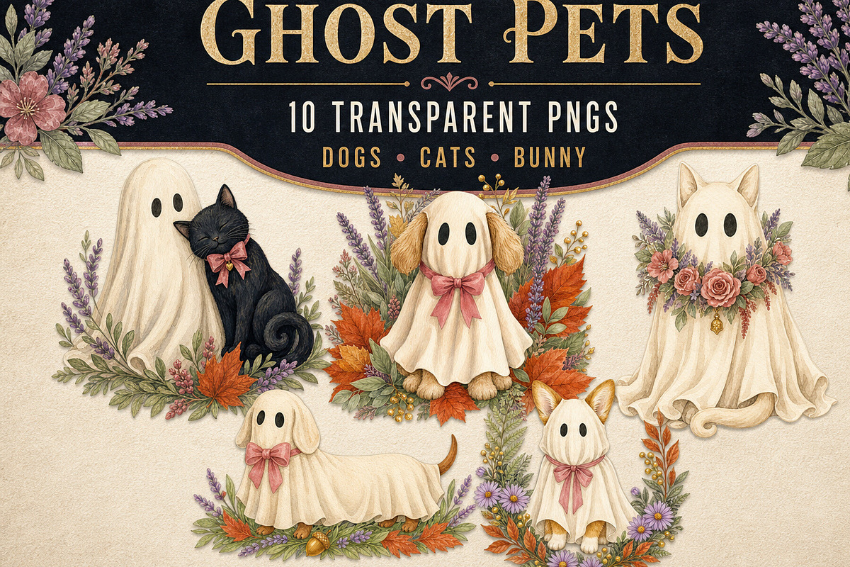 Botanical Ghost Garden 51 PNG, an Object Graphic by KamimiArt (Photo 4 of 7)