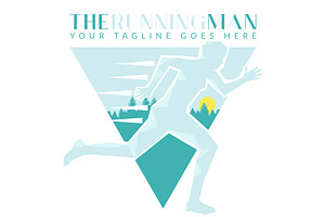 The Running Man Logo Template