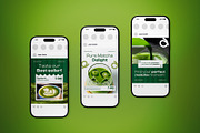 Matcha Shop Social Media Post Pack, a Flyer Template by The Good Store (Thumbnail 4 of 4)