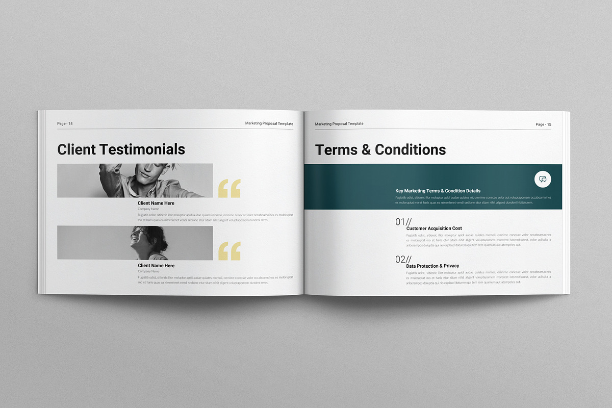 Marketing Proposal Template, a Brochure Template by E-Type (Photo 6 of 7)
