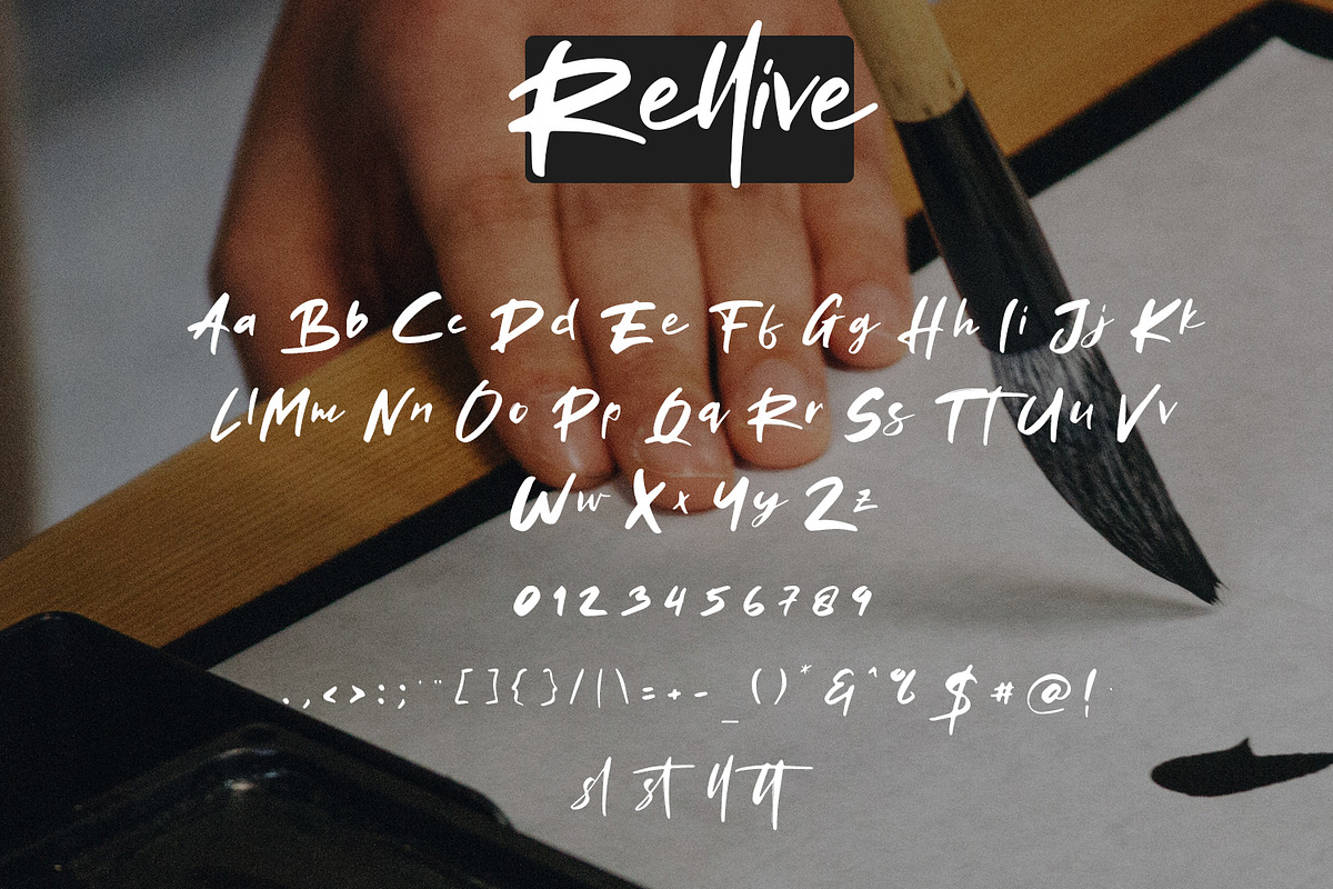 Rellive Brush Script Font preview 6