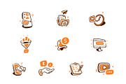 Marketing Icon Doodle Style Vol 2, an Object Graphic by SLAB! Design (Thumbnail 2 of 3)