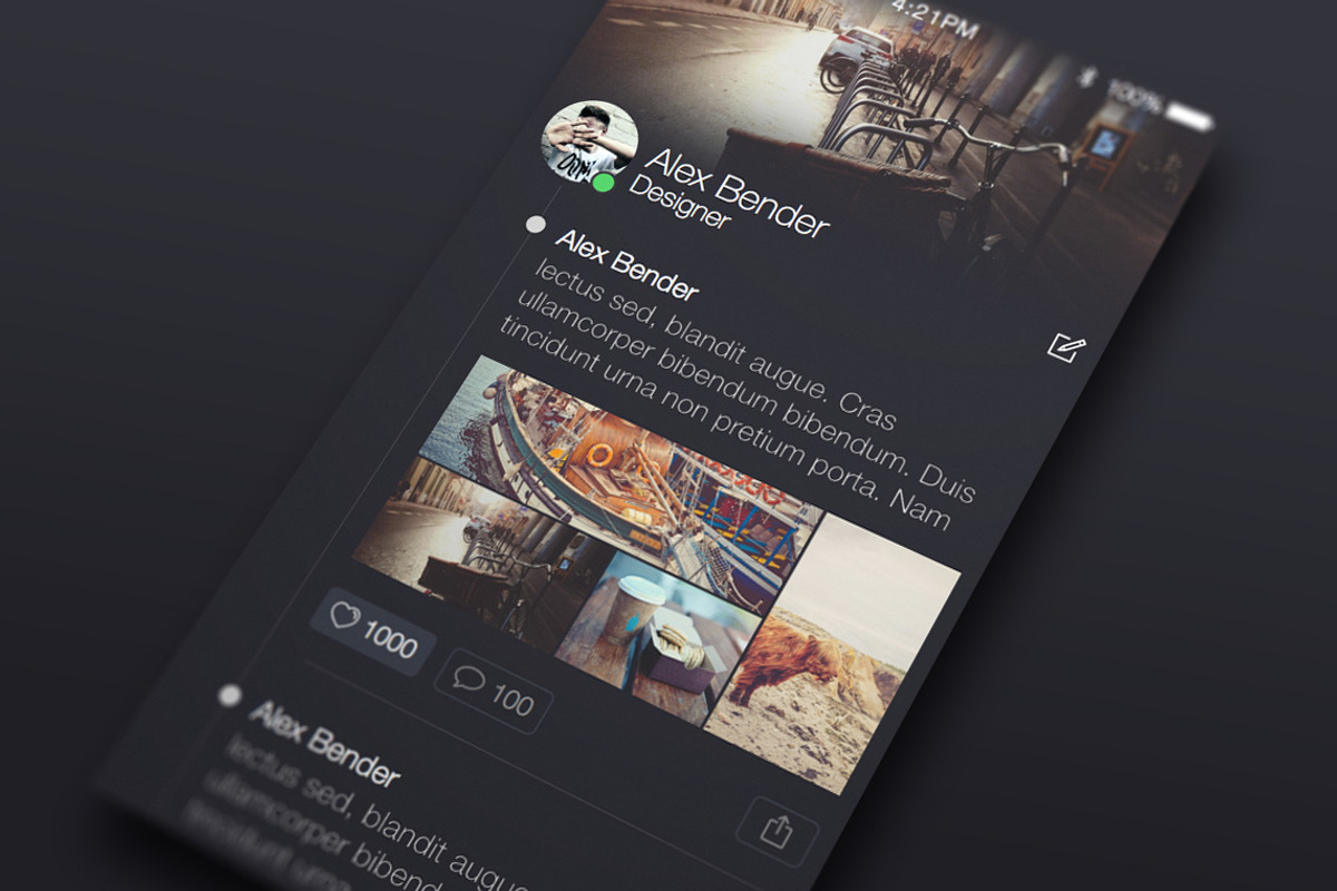 Social App UI, an App Template by ALEX BENDER UI STORE (Photo 3 of 5)