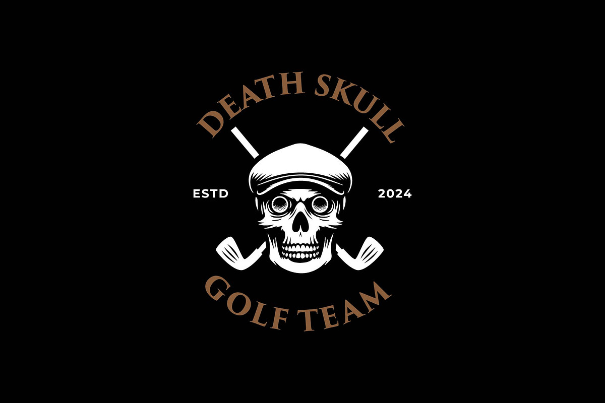 Scary Skull Golf Club Logo, a Branding & Logo Template by funpixel