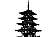 Pagoda Temple Silhouette, an Object Graphic by Designer_Momina (Thumbnail 5 of 20)