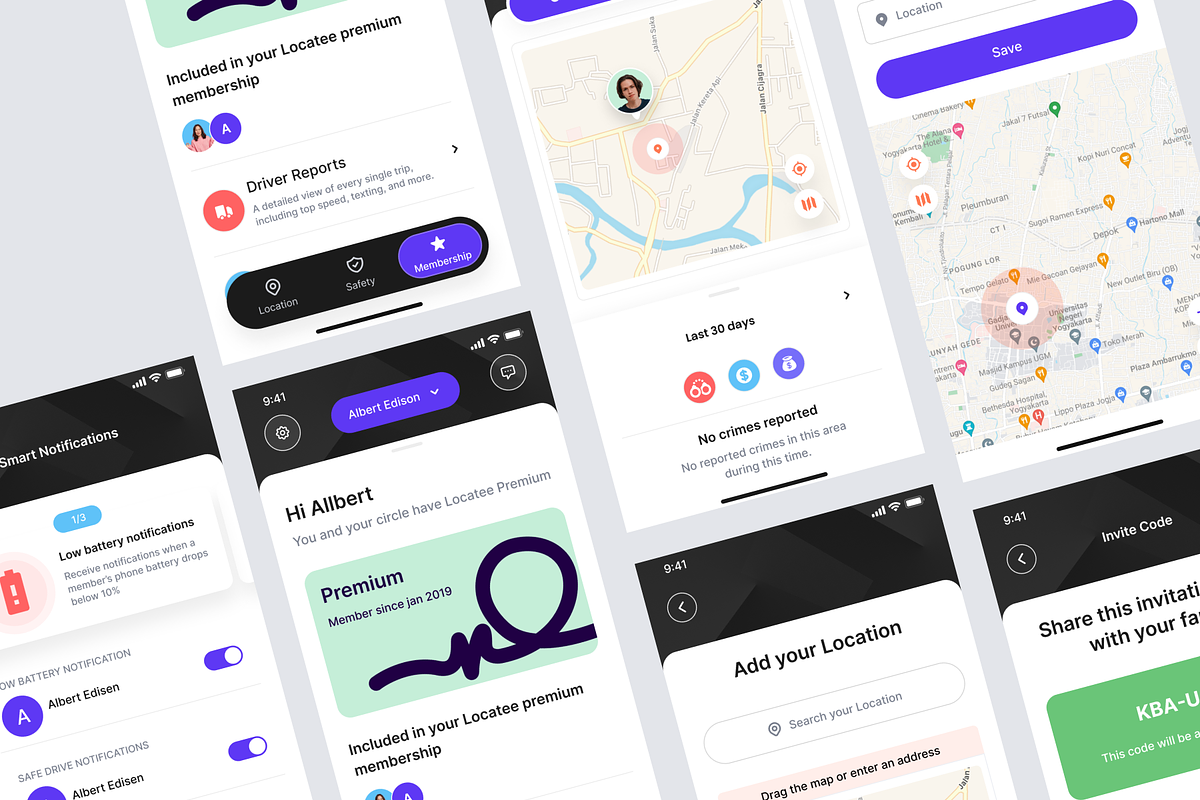 Conec - Family Live Location, an UI Kit Template by Sans Design (Photo 6 of 6)