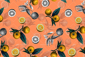 Lemon Bloom - Seamless Pattern