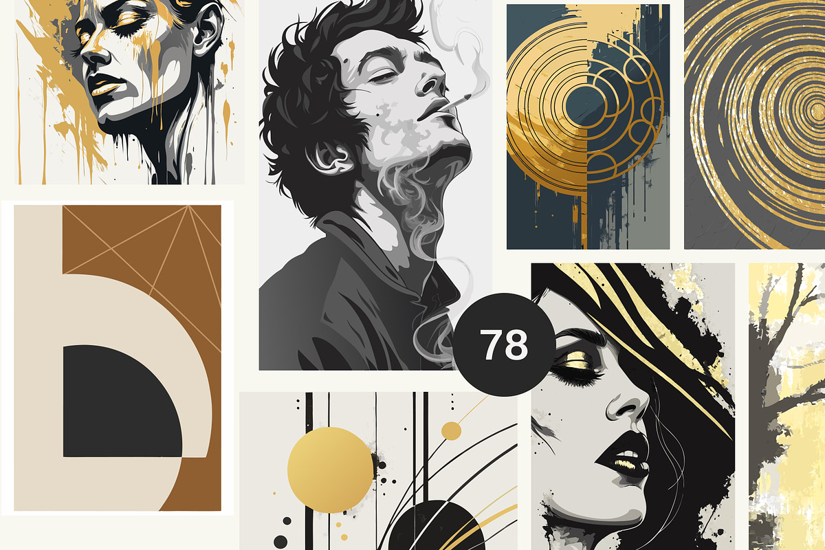78 Minimalist Wall Art Prints, a Wallpaper Graphic by Helospace (Photo 6 of 10)