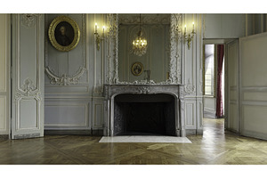 Elegant palace ballroom door opening, an Architecture Photo by Media Whale Stock
