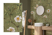 English Rose Garden Seamless Pattern, a Pattern Graphic by MouseGrey (Thumbnail 6 of 13)