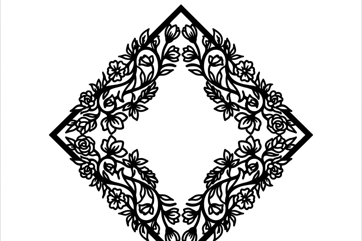 60 Romantic Diamond Wall Floral, a Decorative Illustration by Amazin_art (Photo 40 of 45)