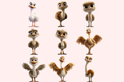 Ostrich PNG Clipart Bundle, a Graphic by M9 Design (Thumbnail 4 of 9)