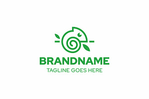 Chameleon on the Branch Logo, a Branding & Logo Template by Pray Art Design Studio