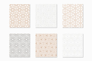 Trigonal Seamless Patterns Set