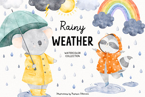 Weather cute animal clip art