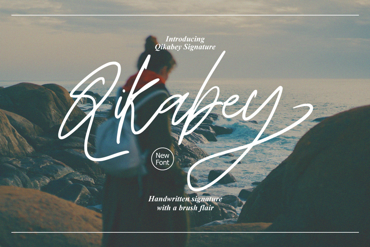 Qikabey - Handwritten Signature, a Handwritten Font by tebaltipislab (Photo 1 of 7)