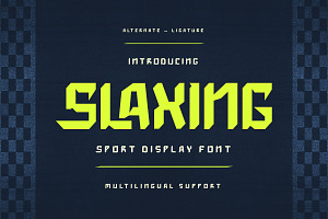 Slaxing - Sporty Display Font