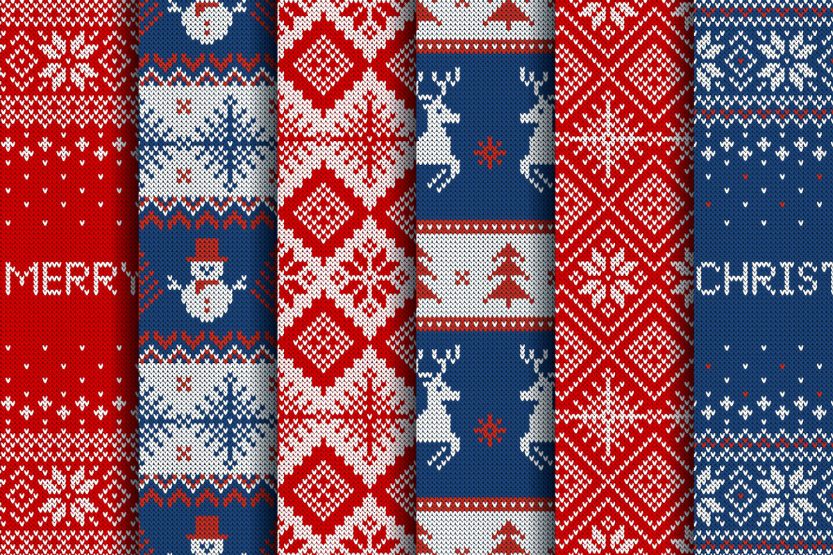 Knitted Christmas Patterns, a Pattern Graphic by JuliaMalinovskaya (Photo 5 of 10)