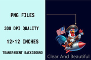 Patriotic Chicken 4th of July  Subl, an Illustration by SVGArt (Thumbnail 5 of 7)