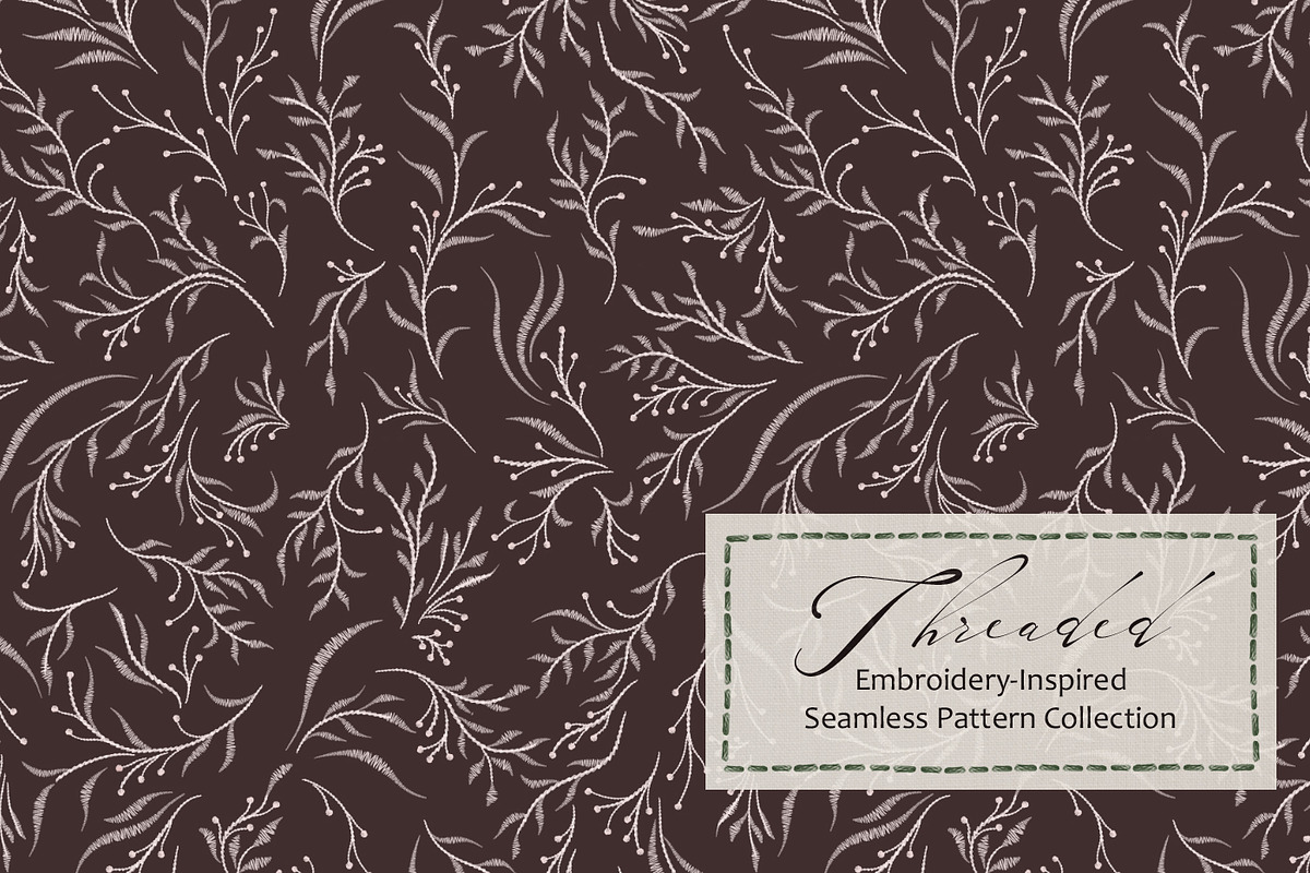 Embroidery Style Seamless Patterns, a Pattern Graphic by Svetlana Lerie (Photo 10 of 10)