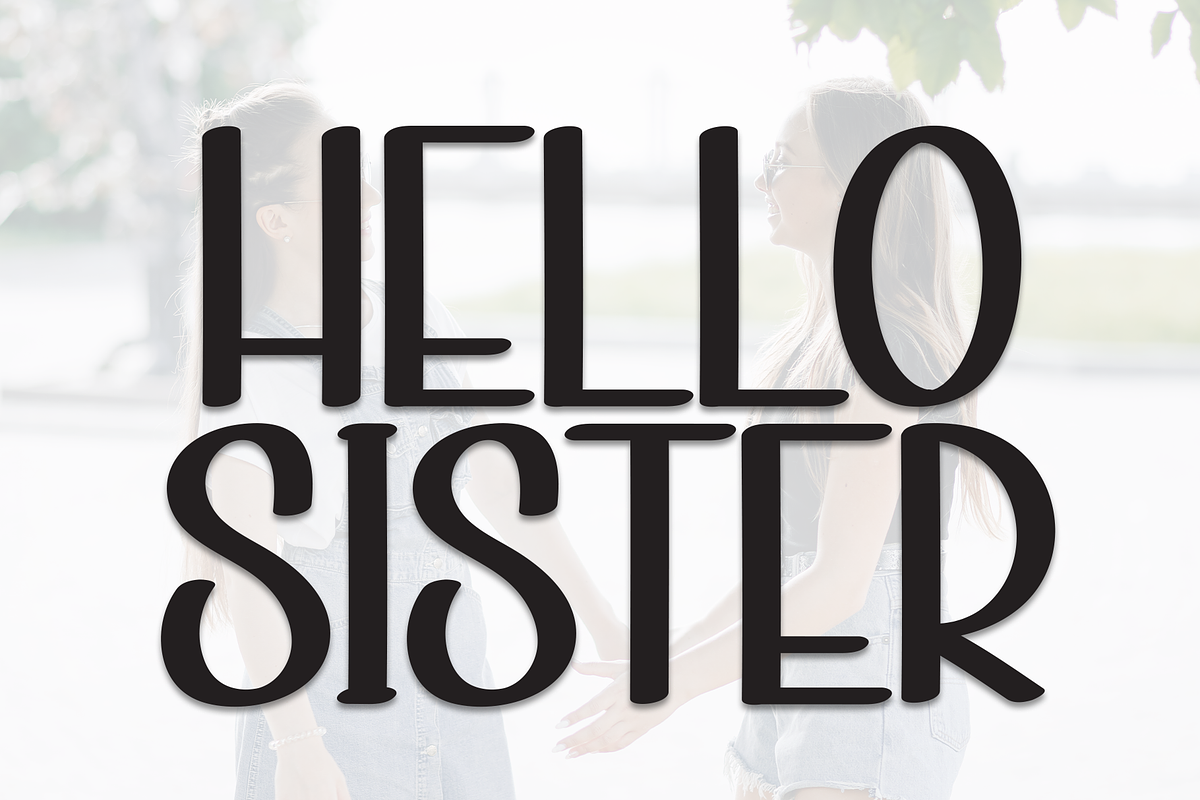 Hello Sister | Script Font, a Script Font by Scratchones (Photo 1 of 8)