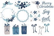 Navy Christmas Wreaths & Patterns, an Illustration by Amanda Ilkov (Thumbnail 3 of 5)