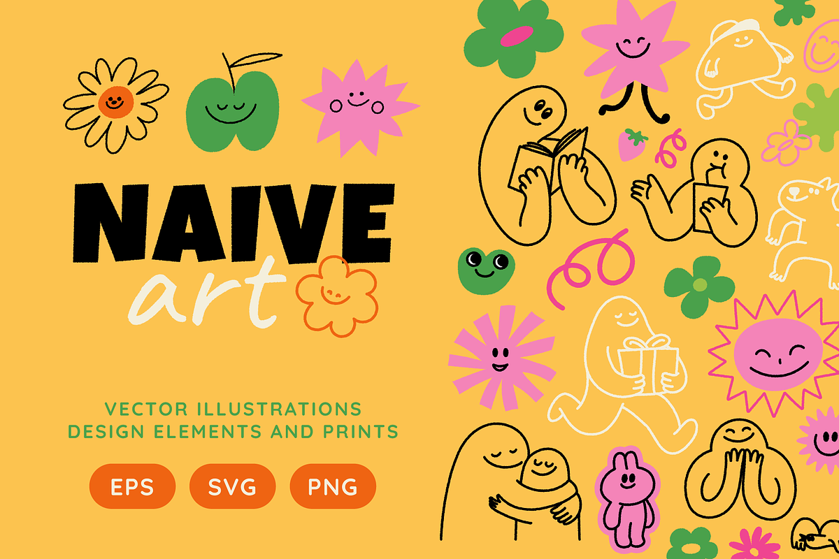 Naive Art, Vector Illustrations, an Object Graphic by venimo (Photo 1 of 17)