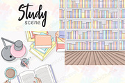 Study Bright Scene, an Education Illustration by GlamArtZhanna (Thumbnail 3 of 3)