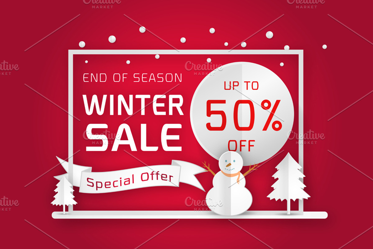 vector winter sale poster template, a Brochure Template by essense (Photo 1 of 2)