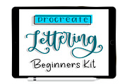 Procreate Lettering Beginners Kit, a Brush Add-On by Blue Strawberry Studio (Thumbnail 1 of 7)