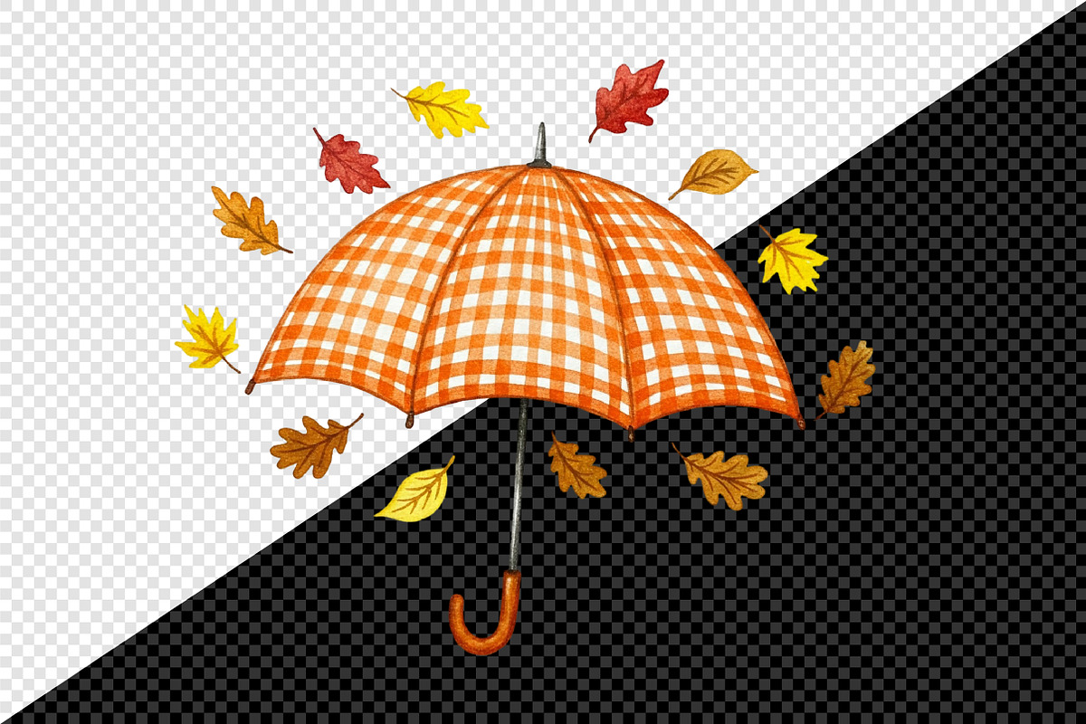 Gingham Autumn PNG Clipart, an Illustration by Creative Art (Photo 8 of 9)