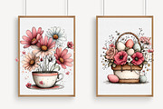 Whimsical Spring Easter Basket Clipa, an Illustration by Libby Wishes (Thumbnail 2 of 5)