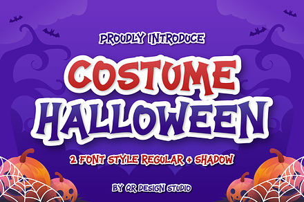 Costume Halloween Font, a Handwritten Font by QR Design Studio