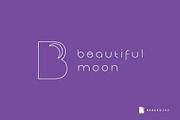 B crescent moon logo design, a Branding & Logo Template by MuzaInspires (Thumbnail 1 of 5)