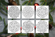 Winter Mandalas | Coloring Pages, a Decorative Illustration by ChristinaDesigns (Thumbnail 2 of 4)