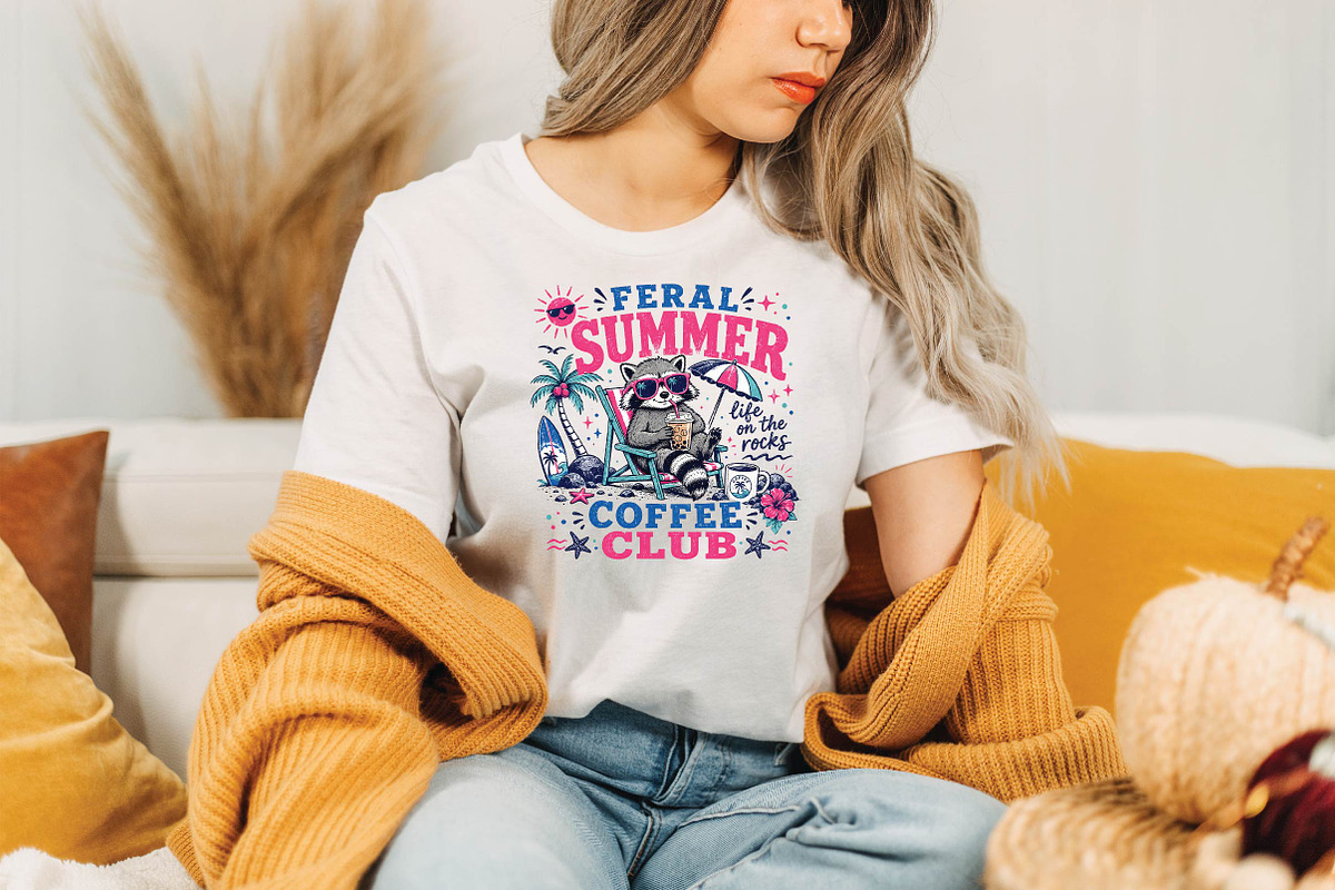 Funny Raccoon Beach Sublimation, a Seasonal Illustration by DreamPrint404 (Photo 3 of 6)