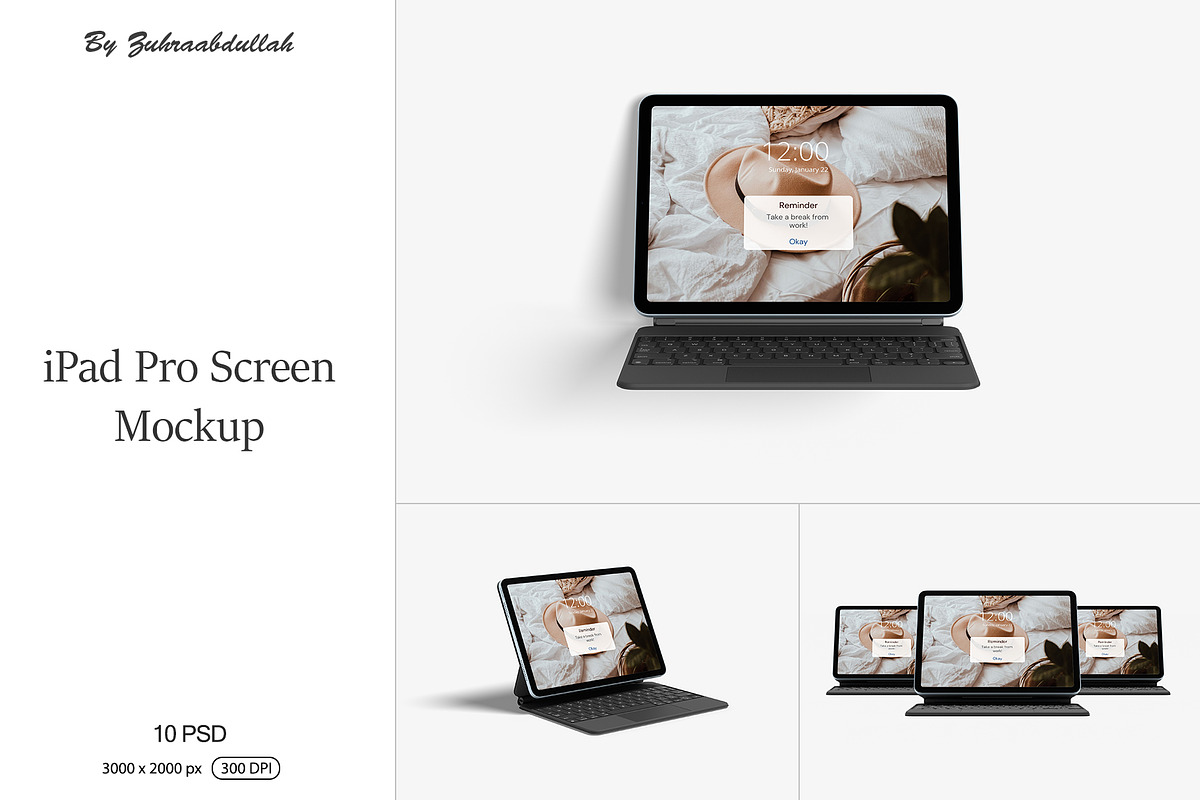 iPad Pro Screen Mockup, an iPhone Mockup by zuhraabdullah (Photo 1 of 11)