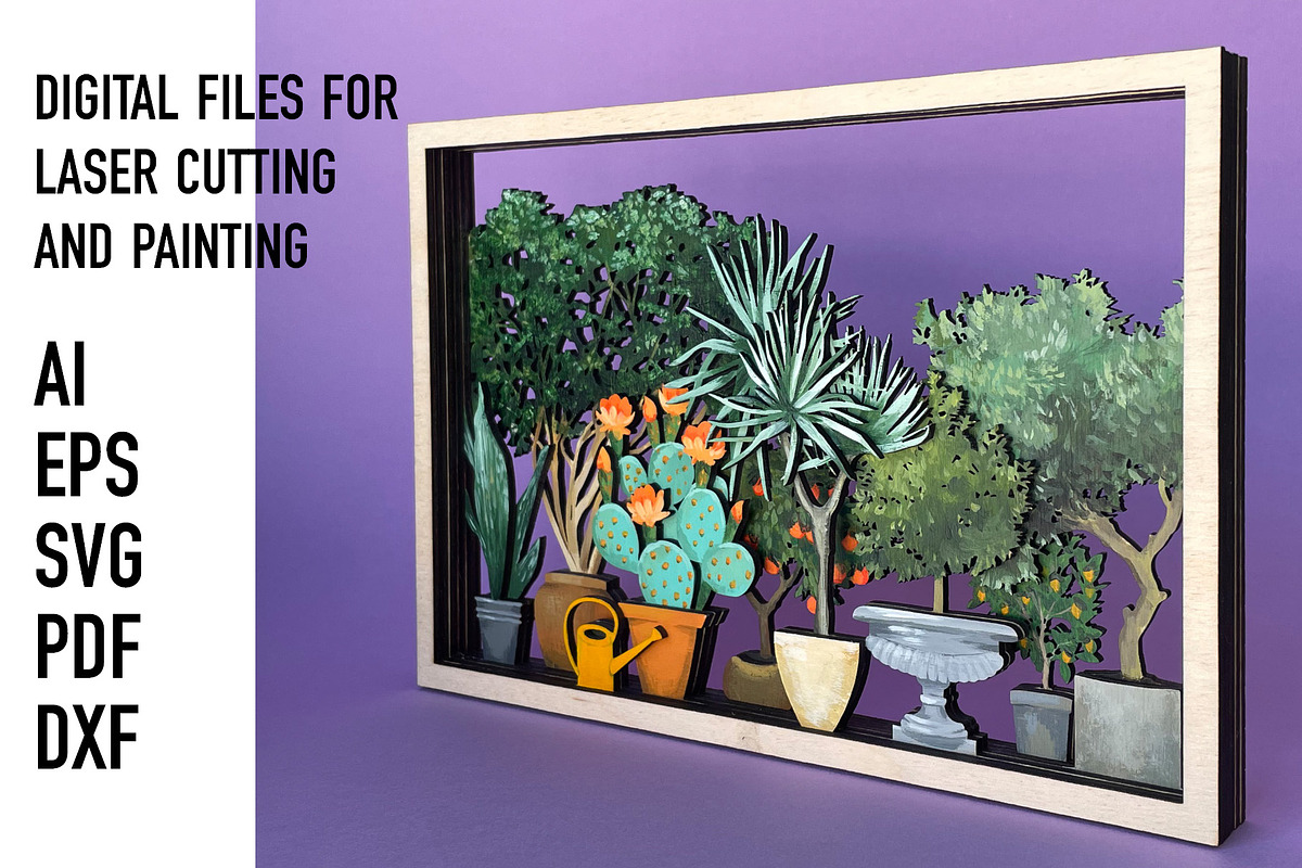 plant laser cut files, an Object Graphic by HelloWood (Photo 4 of 4)