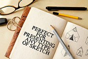 Drawing Sketch Pad Mock-ups, a Print Template by Graphic Shelter (Thumbnail 3 of 5)