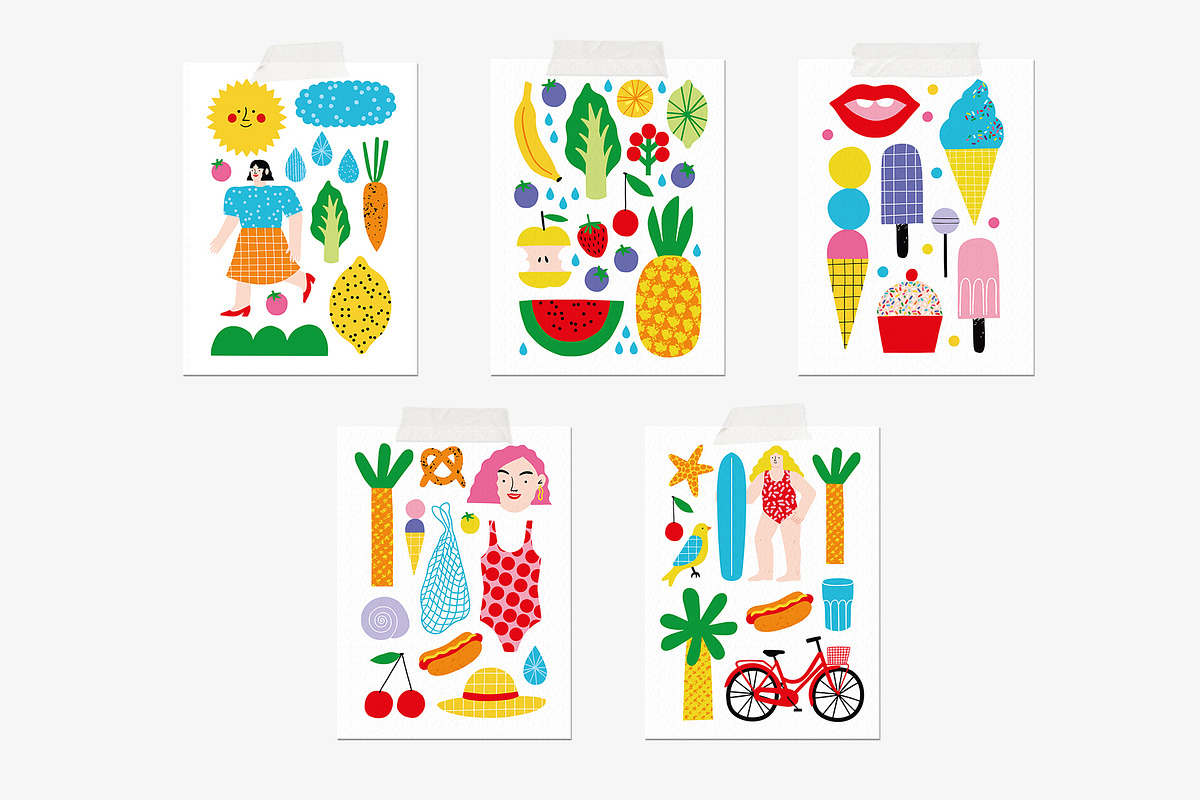 FUNNY SUNNY Graphics Bundle, an Illustration by Katerina Osa (Photo 7 of 19)