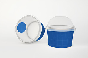 Round Ice Cream Cup Mockup, a Packaging Mockup by Qaleb Studio