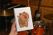 Capybara Music Clipart Set, an Animal Illustration by Palau (Thumbnail 5 of 10)