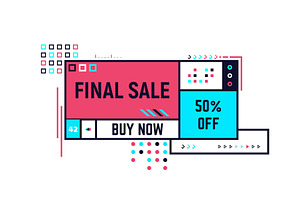 Big sale white banners set, a Technology Illustration by SkyVectors