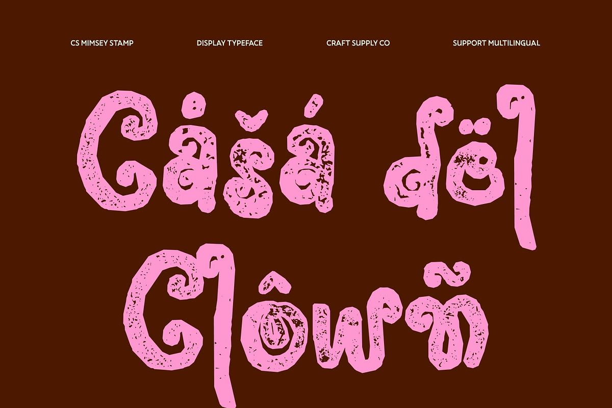 CS Mimsey Stamp, a Handwritten Font by Craft Supply Co. (Photo 7 of 8)