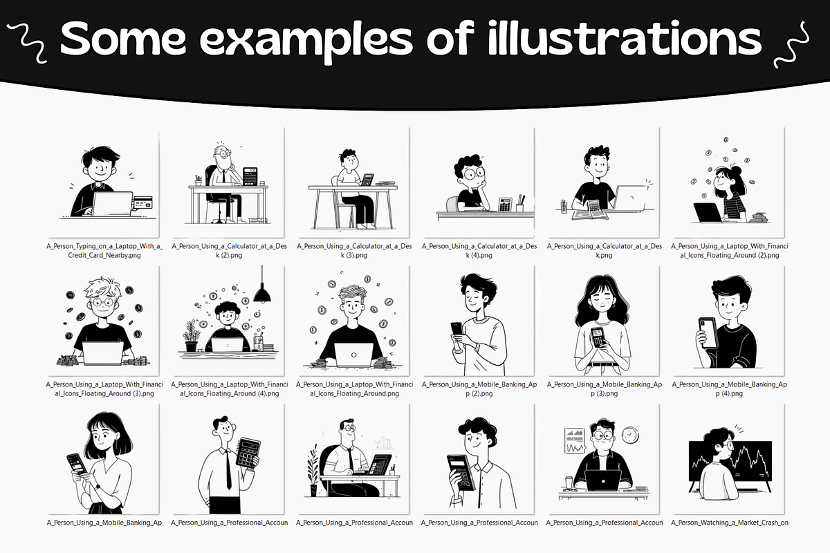 Notion Style Finance Illustrations, a Finance Illustration by DaisyStudio (Photo 7 of 10)